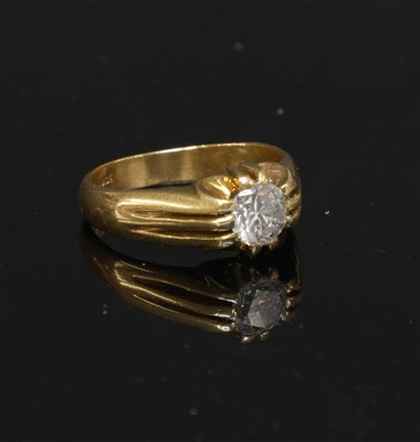 Lot 134 - A gentlemen's single stone diamond ring