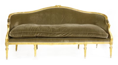 Lot 577 - A George lll carved and giltwood settee