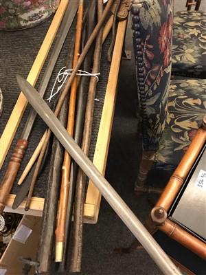 Lot 216 - Nine various swords