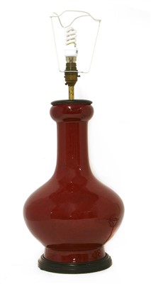 Lot 54 - A Chinese sang-de-boeuf bottle vase