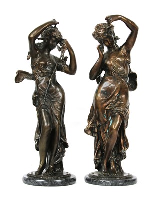 Lot 190 - A pair of bronze figures
