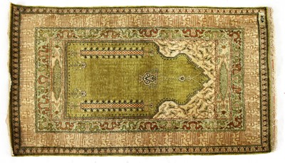 Lot 610 - A modern fine Turkish prayer rug