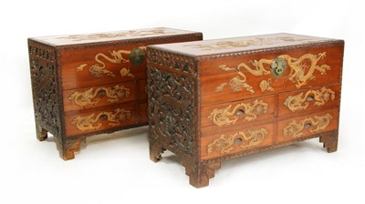 Lot 384 - A pair of Chinese chests