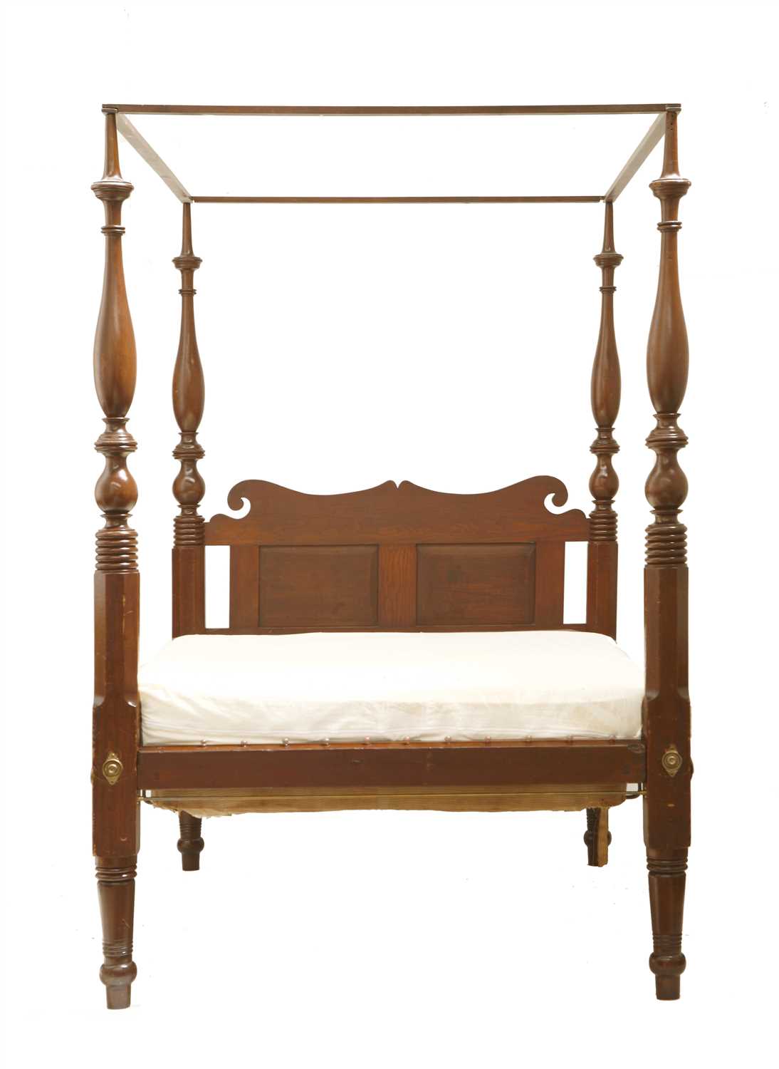 Lot 354 - A stained pine
American Federal four-poster bed