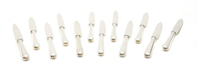 Lot 87 - A set of twelve Russian silver knives