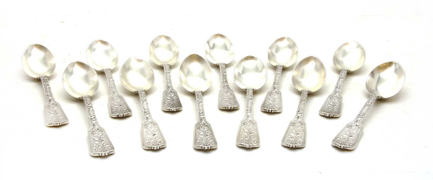 Lot 69 - A set of twelve Austrian silver spoons