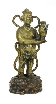 Lot 1345 - A Chinese bronze incense holder