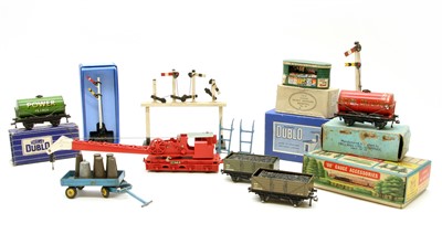 Lot 245 - Hornby and other toy railway equipment