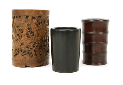 Lot 1356 - Three Chinese brush pots