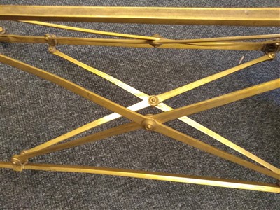 Lot 30 - A pair of Regency-style gilt metal occasional tables