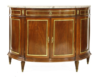 Lot 773 - A Continental demilune side cabinet