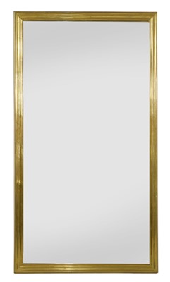 Lot 758 - A large rectangular French bistro mirror