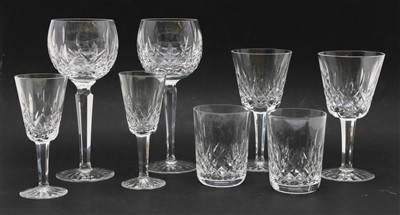 Lot 246 - A quantity of crystal Waterford Crystal 'Lismore' pattern drinking glasses