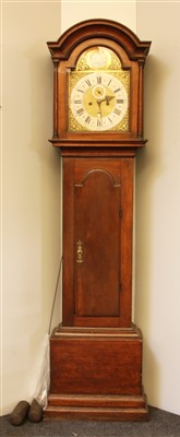 Lot 317 - A 19th century 8 day oak longcase clock