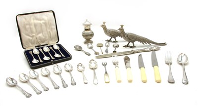 Lot 115 - A quantity of silver and plated items