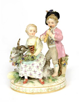 Lot 386 - A 19th century Meissen porcelain figure of Autumn