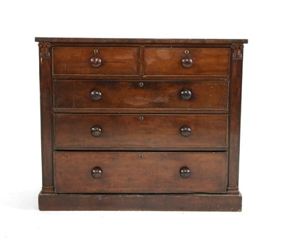 Lot 313 - A 19th century mahogany chest of drawers