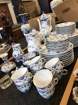 Lot 238 - A quantity of Royal Copenhagen blue and white 'onion pattern' porcelain tea and dinner service