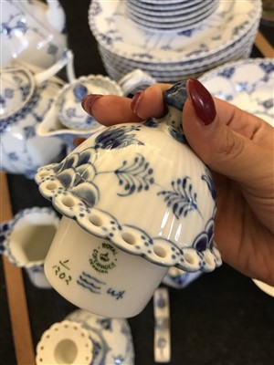 Lot 238 - A quantity of Royal Copenhagen blue and white 'onion pattern' porcelain tea and dinner service