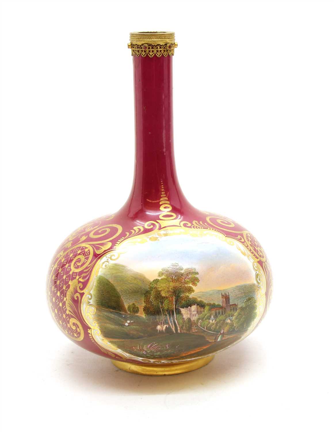 Lot 150 - A Chamberlains Worcester bottle vase