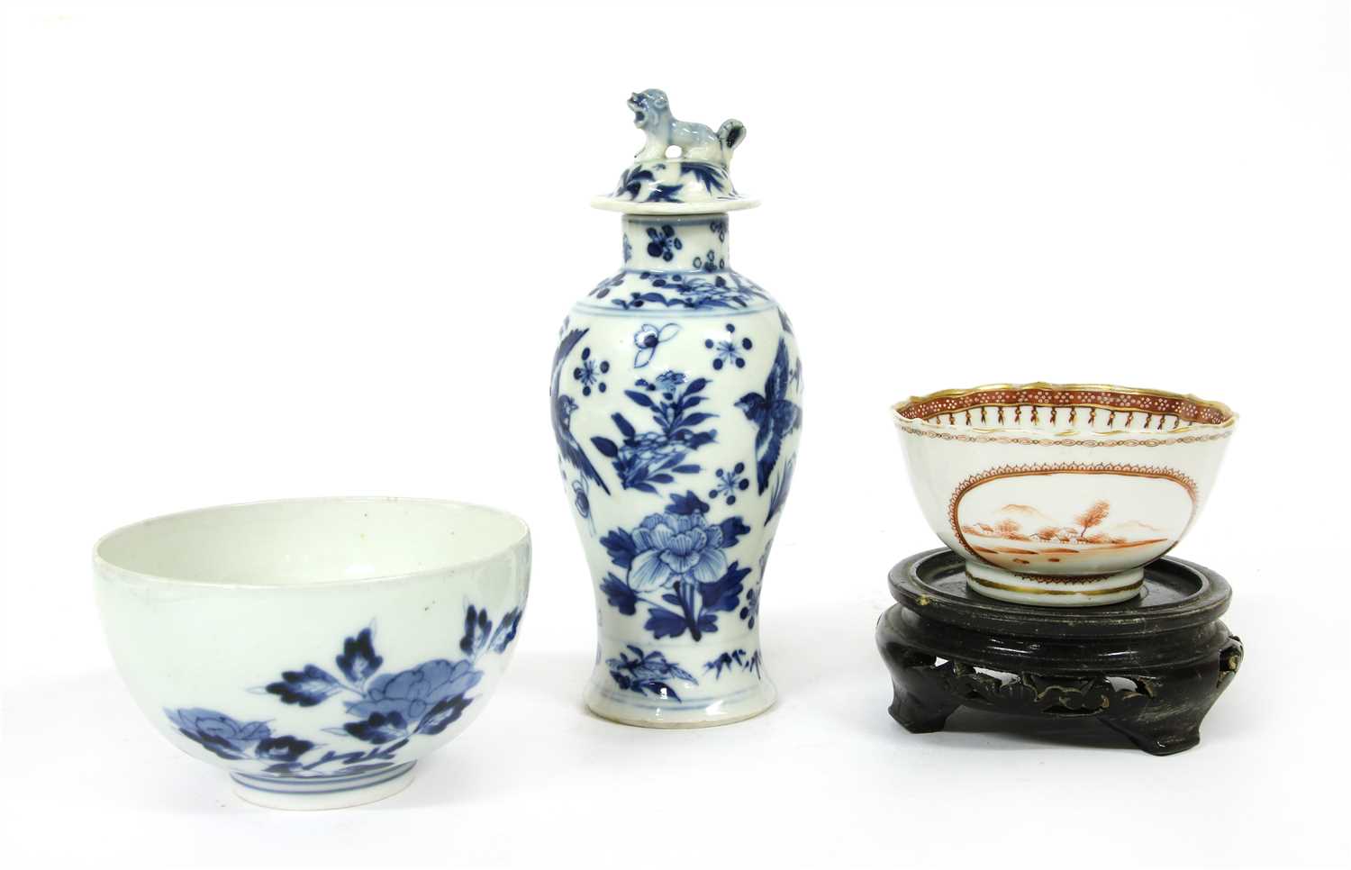 Lot 178 - A Chinese blue and white vase and cover