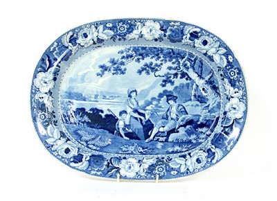 Lot 183 - A Phillips Longport blue and white printed dish