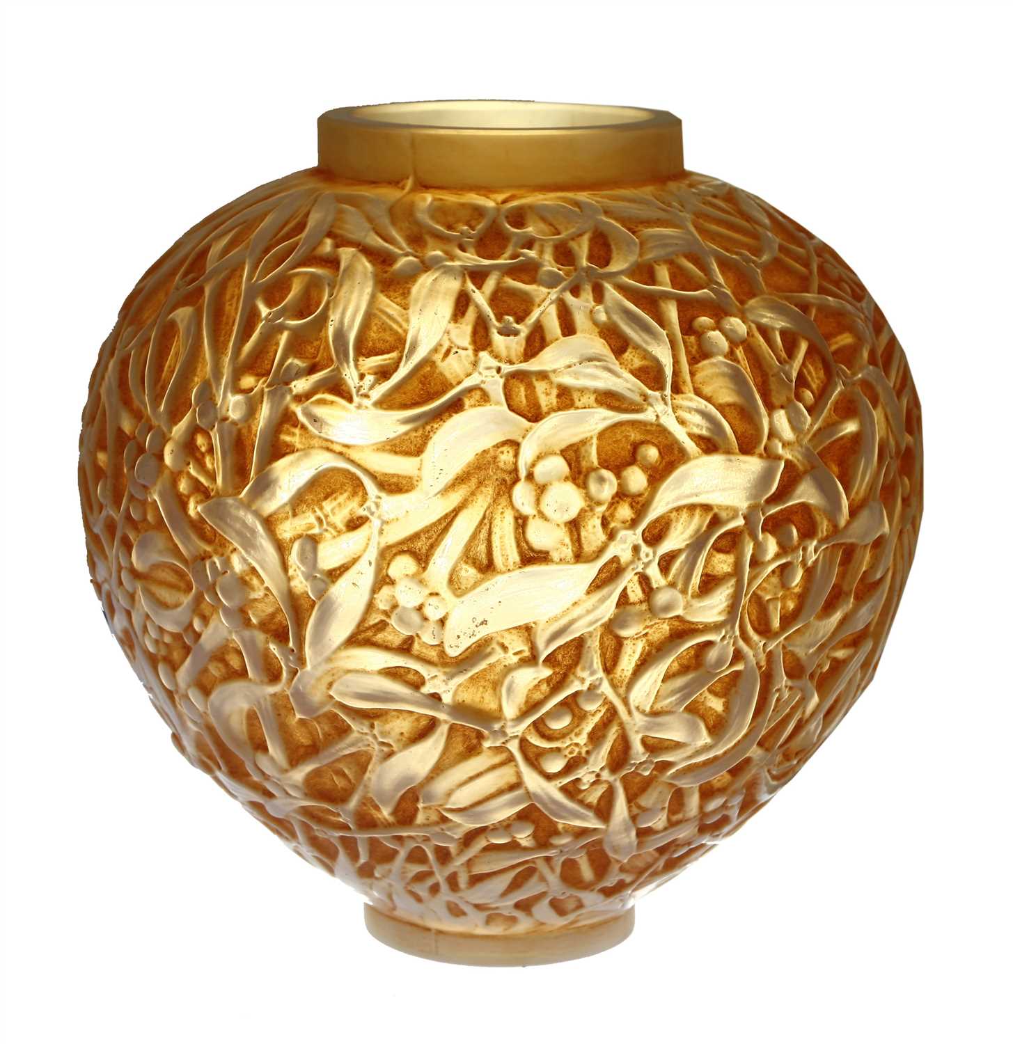 Lot 274 - A Lalique 'Gui' glass vase