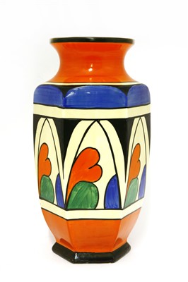 Lot 123 - A Clarice Cliff 'Double V' vase