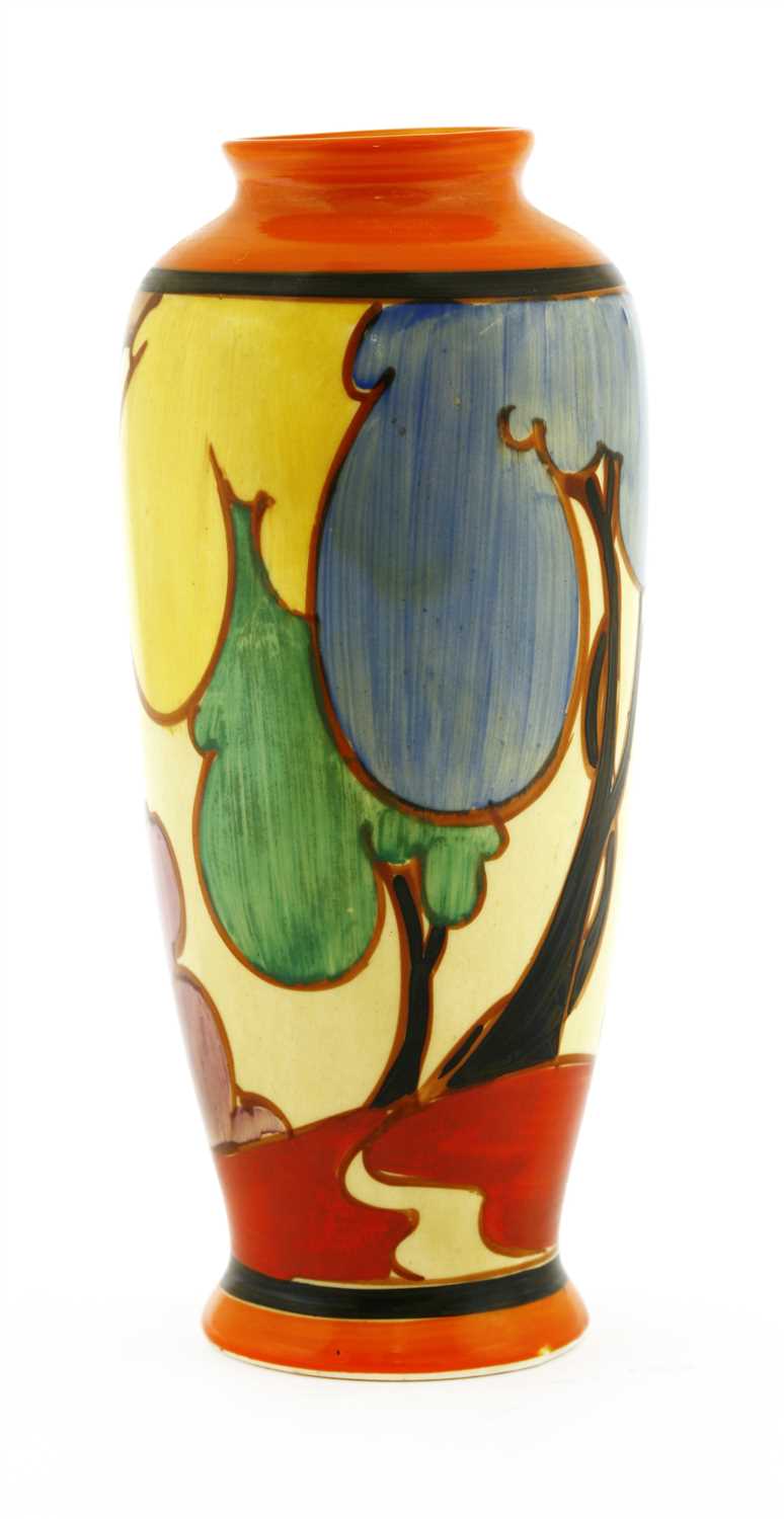 Lot 147 - A Clarice Cliff 'Blue Autumn' vase