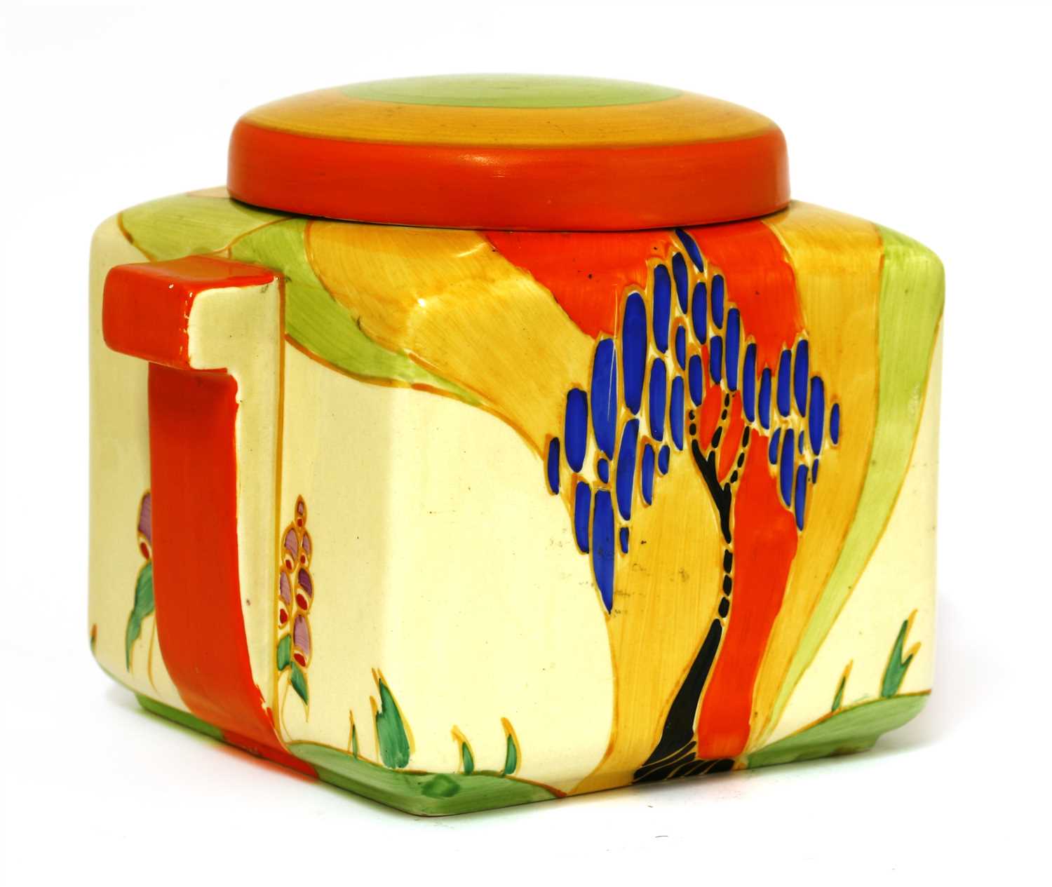 Lot 152 - A Clarice Cliff 'Windbells' biscuit barrel and cover