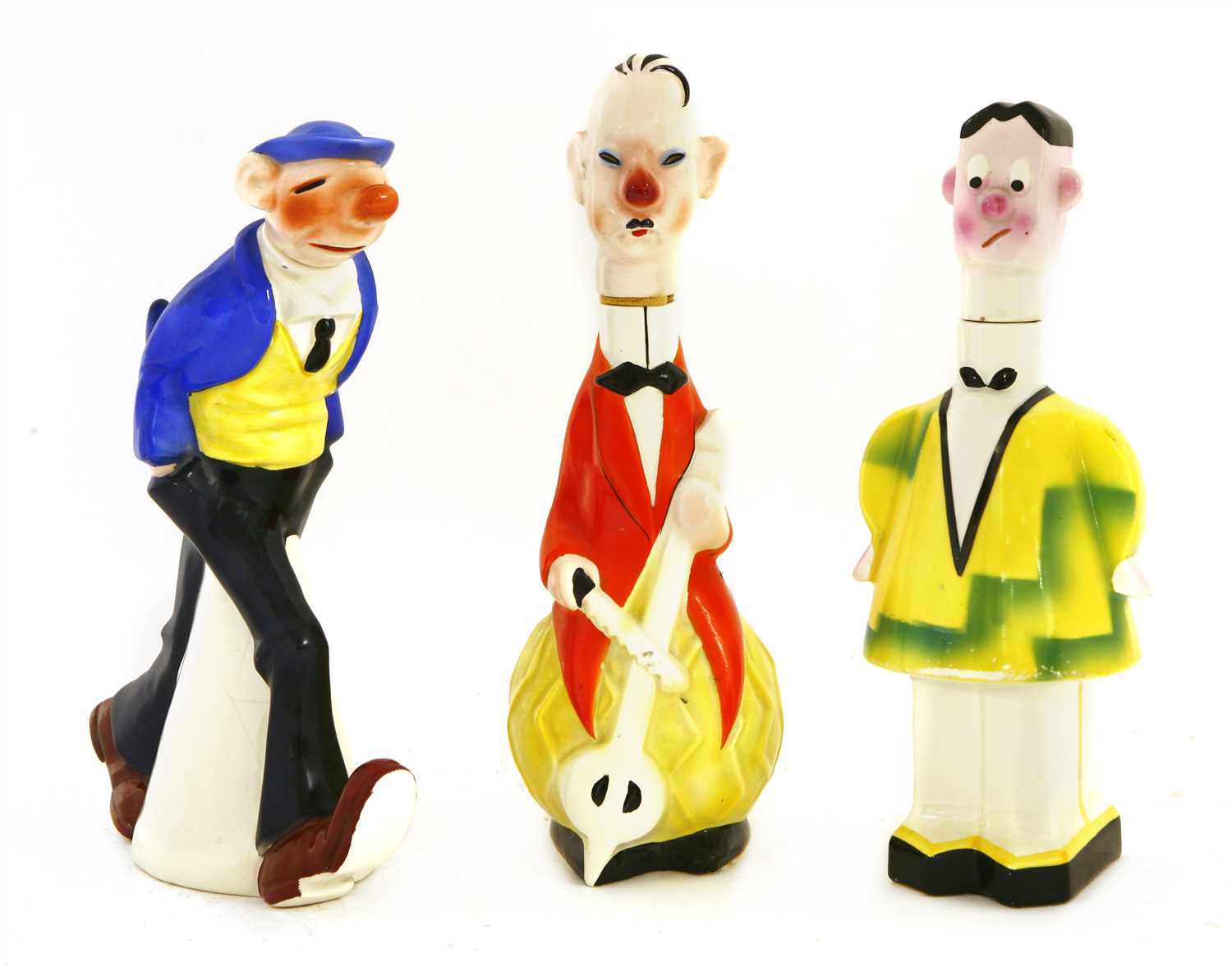 Lot 228 - Three Goebel figural decanters