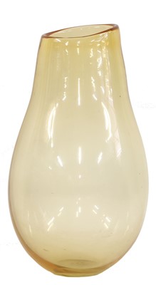 Lot 425 - A large amber coloured vase