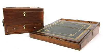 Lot 147 - A 19th century mahogany work box