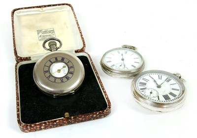 Lot 31 - A silver cased half hunter pocket watch