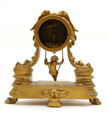 Lot 155 - A French Portico type gilt clock