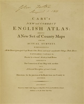 Lot 48 - Cary's New and Correct English Atlas..