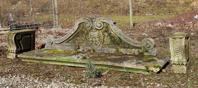 Lot 500 - A York stone style bench