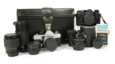 Lot 241 - A collection of cameras and lenses