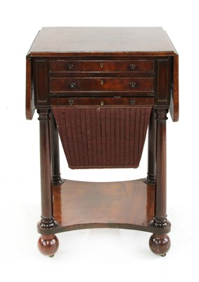 Lot 707 - A Victorian rosewood worktable