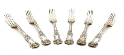 Lot 69 - Six silver dinner forks