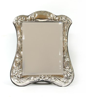 Lot 93 - An Art Nouveau style silver easel dressing mirror