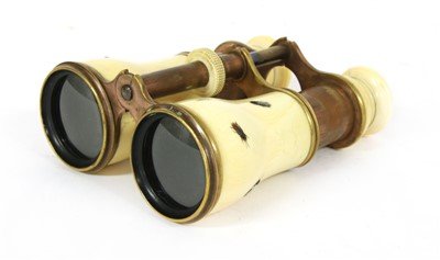 Lot 133 - A pair of ivory and gilt metal binoculars