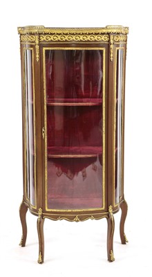 Lot 732 - A French mahogany vitrine