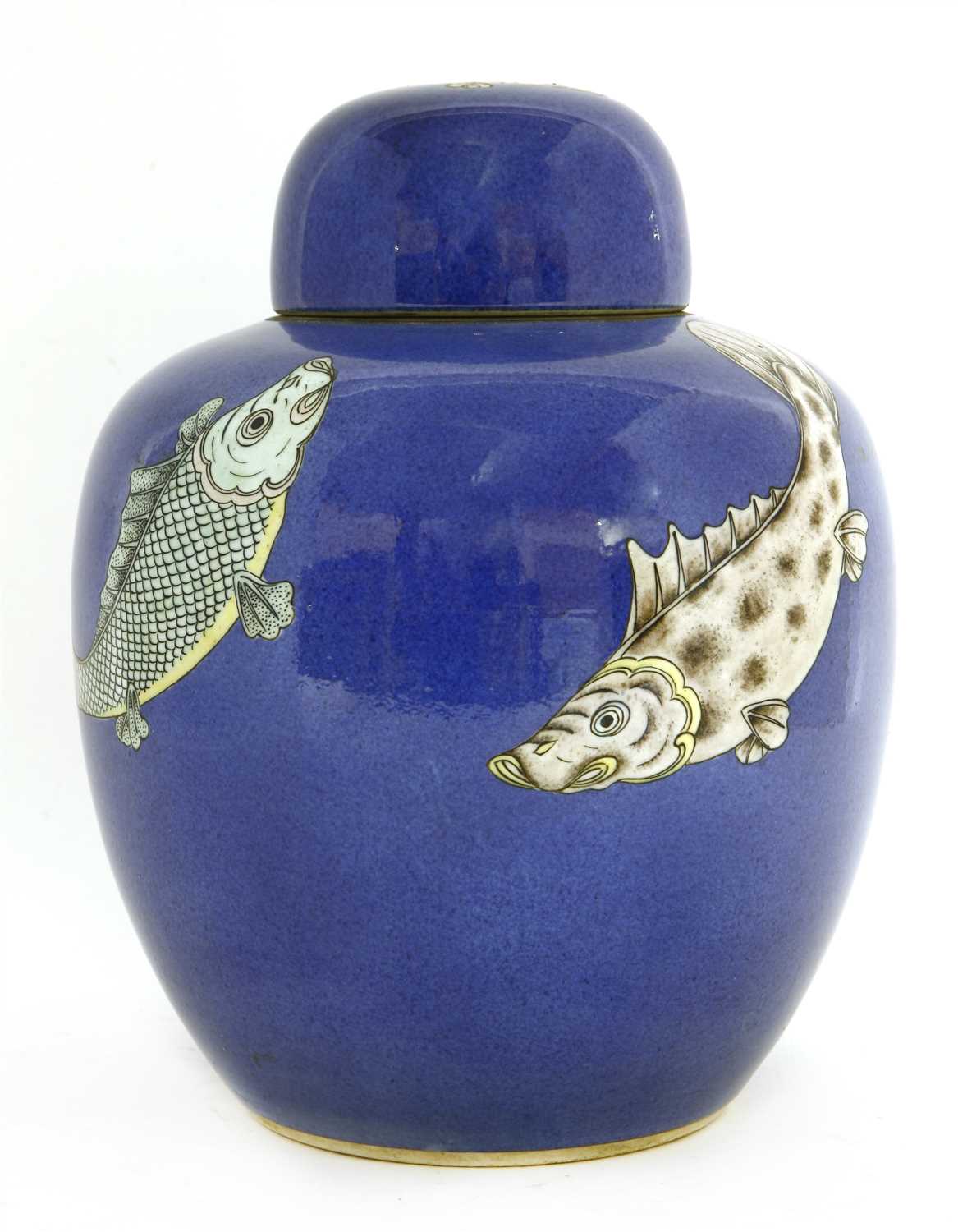 Lot 109 - A Chinese powder blue ginger jar and cover