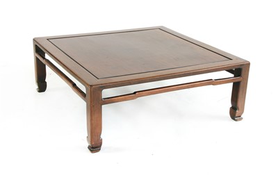 Lot 659 - A Chinese hardwood square coffee table