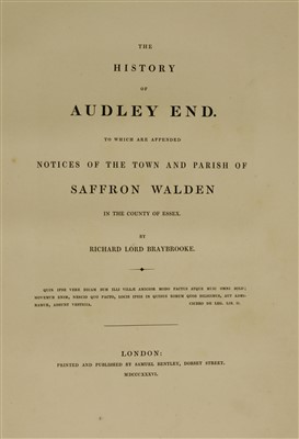 Lot 47 - Braybrooke, Richard Lord: History of Audley End