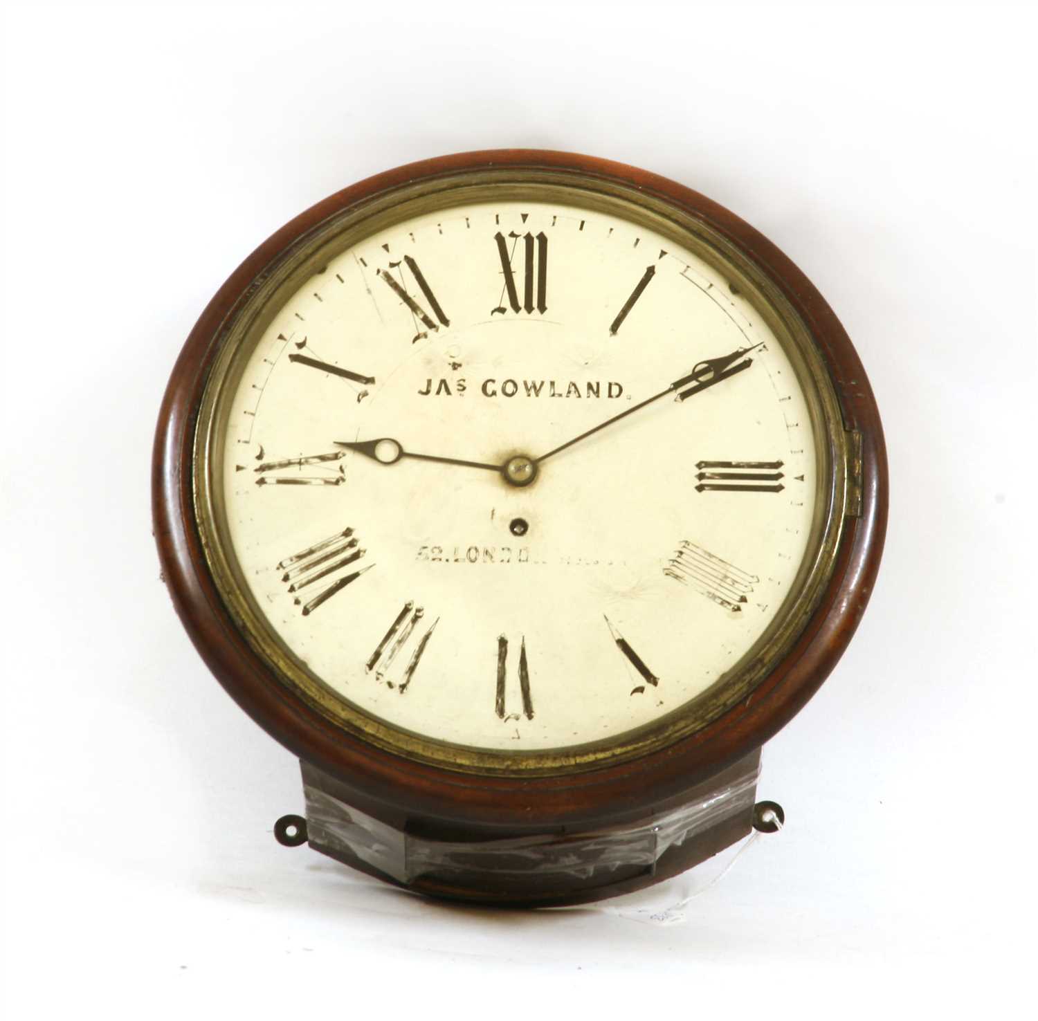 Lot 404 - A 19th century mahogany cased dial clock