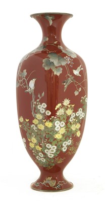 Lot 209 - A Japanese cloisonné vase