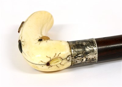 Lot 225 - An ivory and hardwood walking stick