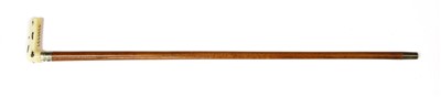 Lot 396C - A Japanese ivory and Macassar walking stick